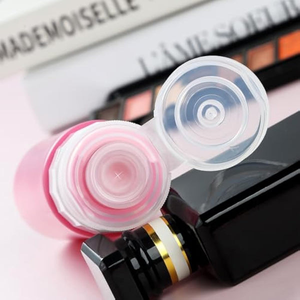 Gemice Portable Travel Bottle, 4 Pack Silicone Travel Containers Set LeakProof Refillable Squeezable for Lotion Liquid Shampoos, Soap and Toiletries (90ml)