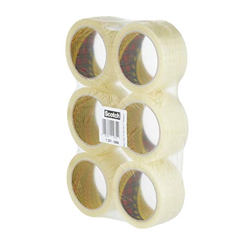 Scotch 28280 Classic Clear Packing Tape. Easy To Unwind Box Sealing Tape. Ideal for Sealing Boxes and Parcels. 6 Rolls