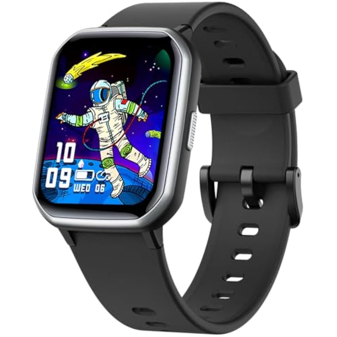 Kids Smart Watch for Boys,IP68 Waterproof Kids Fitness Tracker Watch with 1.5 Inch DIY Face,Heart Rate Sleep Monitor,19 Sport Modes,Calories Counter,Alarm Clock,Great Gifts for Children 6+ (Black)