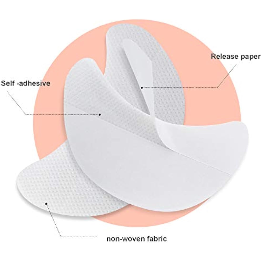 100 Pieces Eyeshadow Shield Eyeshadow Gel Pad Patches Eyelash Tint Stencils for Prevent Eyelash Extensions, Tinting and Lip Makeup Residue