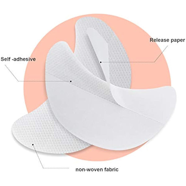 100 Pieces Eyeshadow Shield Eyeshadow Gel Pad Patches Eyelash Tint Stencils for Prevent Eyelash Extensions, Tinting and Lip Makeup Residue