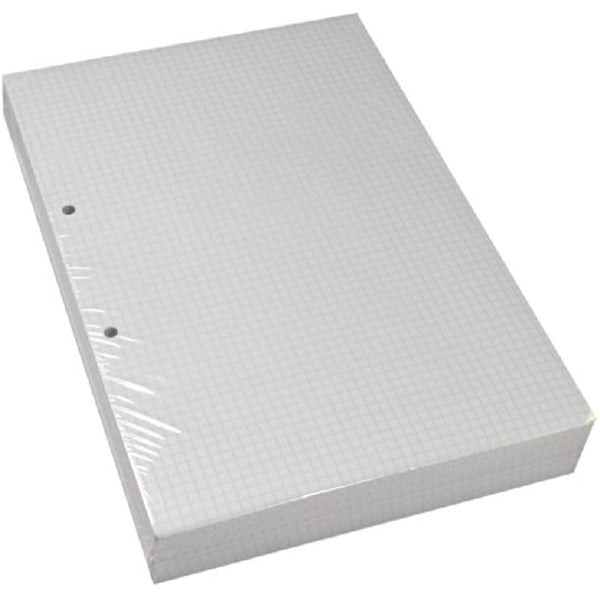 RHINO A4 Loose Leaf Squared Paper, 500 Sheets / 1000 Page, 5mm Squared Paper, Hole Punched, School & Office Stationery Supplies