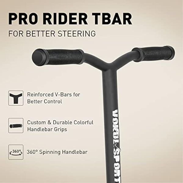 Joycruise Stunt Scooter Pro Trick Scooters for Kids & Teenagers Age 6+ Boys Girls, Kick Freestyle Beginner Scooter 360° Spin Handlebar, Robust Aluminum Frame 100mm Smooth Wheels