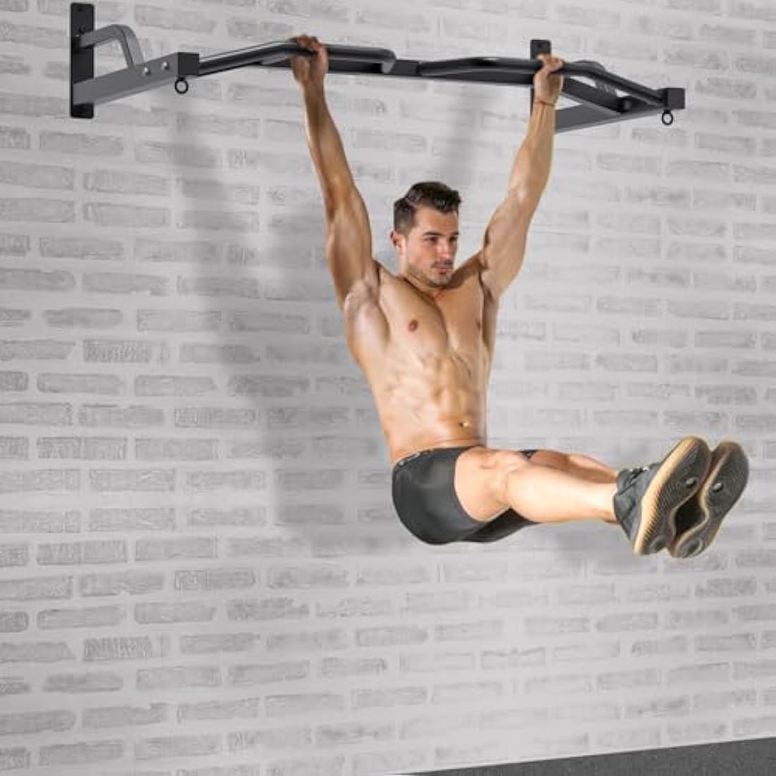 Kipika Heavy Duty Ceiling Pull Up Bar - Adjustable Height, Comfortable Grip, Easy Installation - Ideal for Home Gym Workout