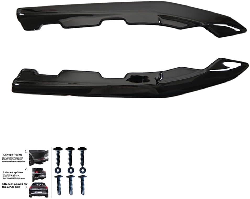 Oneway Rear Side Diffusors compatible with BMW 4-Series G26 M-Pack/M440i 2021- - Gloss black