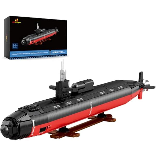 JMBricklayer Large Submarine Toy Building Sets, 1:125 Scale Military Los Angeles-class Nuclear Submarine Hobby Model for Adult, Collectible War Battle Submarine Construction Toy Decor Gifts (2750PCS)