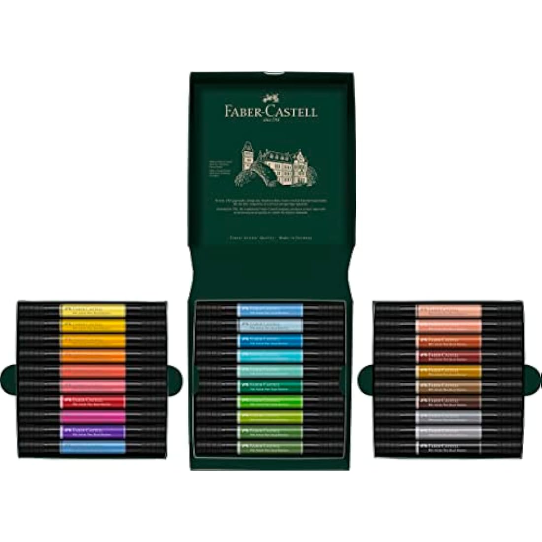 Faber-Castell Art & Graphic Pitt Artist Pen Dual Marker India Ink, Multicoloured, Wallet Of 30, For Art, Craft, Drawing, Sketching, Home, School, University, Colouring