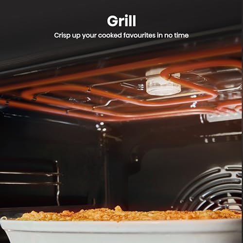 Hisense HDE3211BBUK 60cm Electric Cooker with Ceramic Hob-Black , A Rated Double Oven