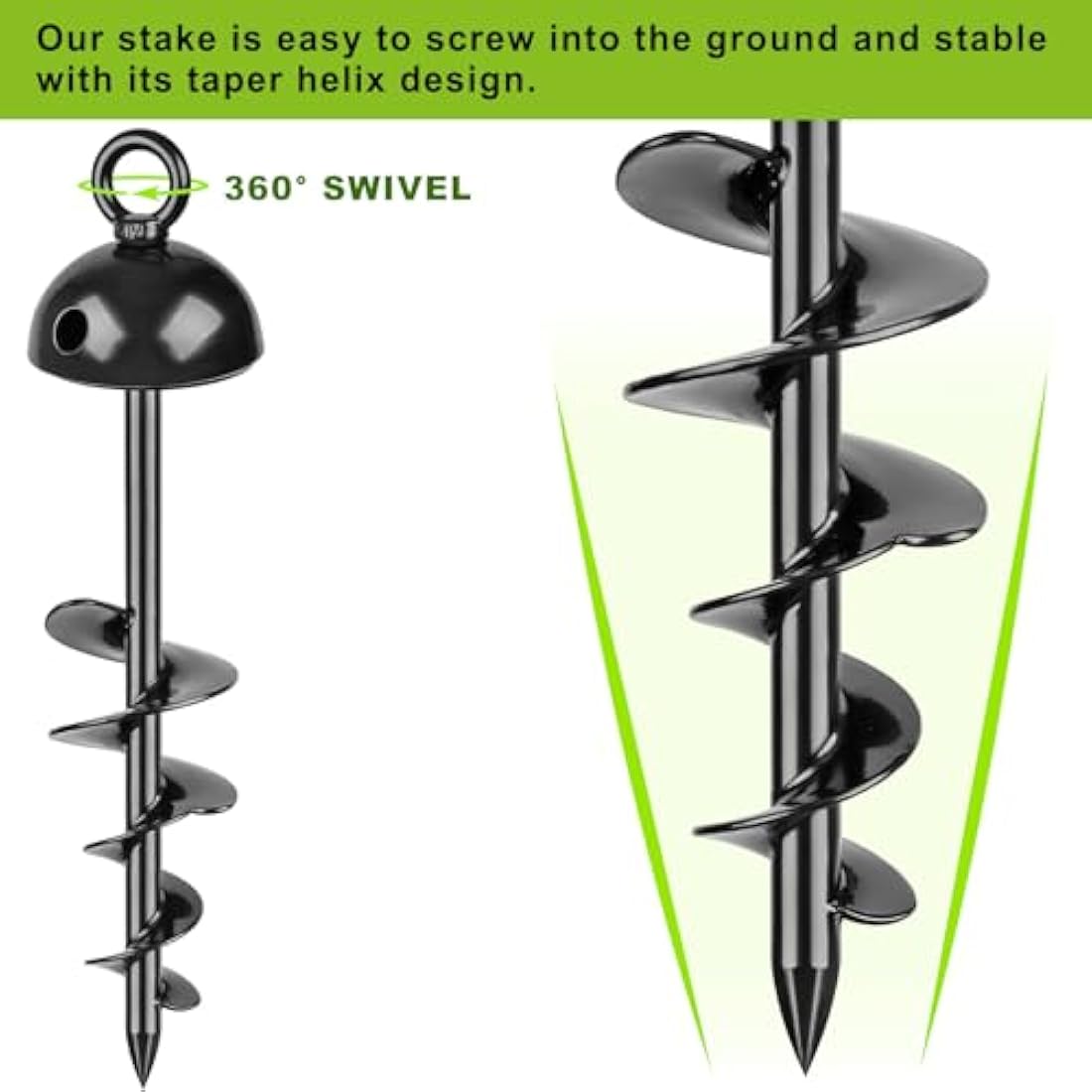 Dog Tie Out Chains and Stake, 15ft Chew Proof Stainless Steel Dog Chains for Outside, 15" Heavy Duty Dog Anchor for Dogs Up to 125lbs, Fully Welded, No Tangle, Ideal for Yard and Camping