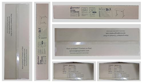 ERGOMAKER Electric Height Adjustable Standing Desk 80x60cm (31.5"x23.6"), Sit Stand Desk with Splicing Top for Home Office (Black Frame + Black Desktop)