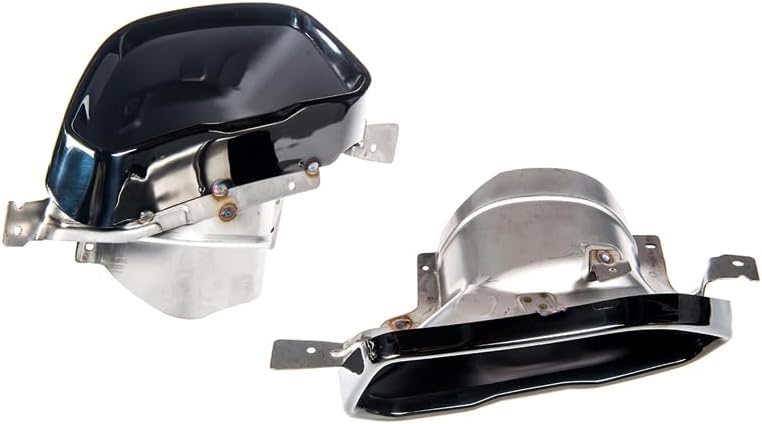 Oneway Set of custom-fit exhaust trims compatible with BMW 3-Series G20/G21 M-Pack 2018-2022 - Black stainless steel