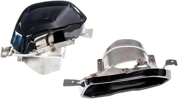 Oneway Set of custom-fit exhaust trims compatible with BMW 3-Series G20/G21 M-Pack 2018-2022 - Black stainless steel