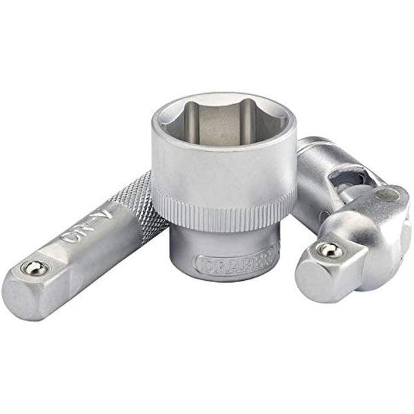 Draper Expert 18 Piece Metric Socket Set | Ratchet Tool and Case | 3/8" Square Drive | HI-TORQ MM/AF Sockets | DIY Home Professional and Car Kit |Hand Tools | 16359