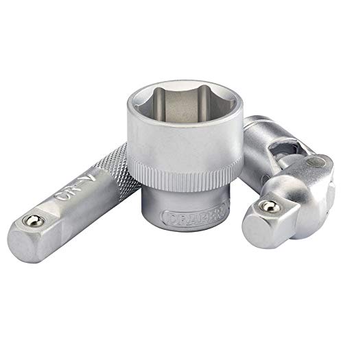 Draper Expert 18 Piece Metric Socket Set | Ratchet Tool and Case | 3/8" Square Drive | HI-TORQ MM/AF Sockets | DIY Home Professional and Car Kit |Hand Tools | 16359