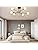 Hudi Fyier Modern Chandelier Light Fixtures, Creative Semi Flush Mount Ceiling Light, Pendant Lighting for Living Room Bedroom Dining Room Kitchen Office (6-Light)