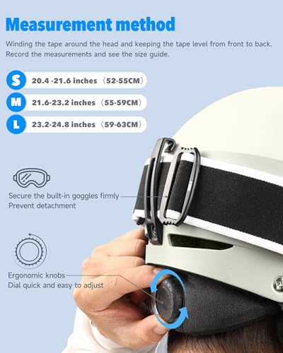 Findway Ski Helmet Snowboard Helmet for Men, Women & Youth, Snow Helmet with Adjustable Vents Compatible with Goggles, Winter Snow Sports for