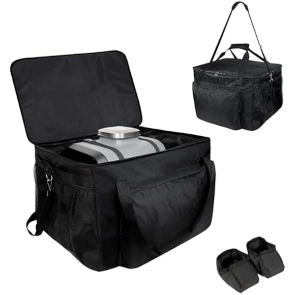 Dijia Carry Bag for Ninja Woodfire Outdoor Grill OG701UK, Heavy Duty 600D Oxford BBQ Protection Fabric Carrying Bag for BBQ Accessories, Soft Protection, Padded Handles(Bag Only)