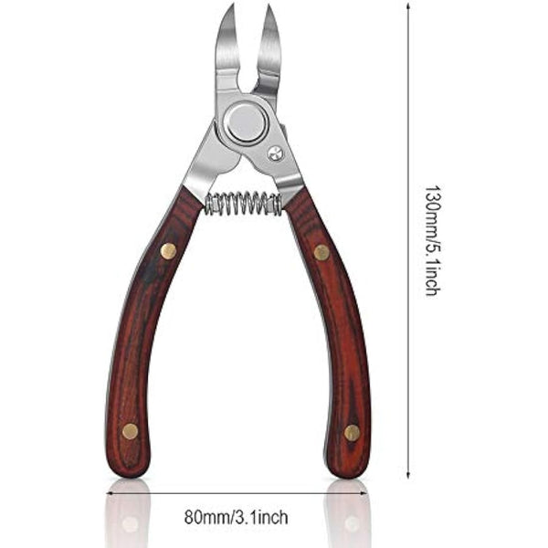 FERYES Toenail Clippers, Toenail Scissors, Stainless Steel Nail Cutters, Sharp Curved Nippers for Thick Nails/Toenails, Ingrown Toenails, Safety Cover Included