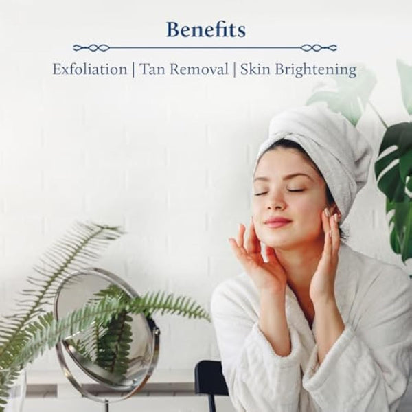 Blue Nectar Almond Oil and Walnut Gel Face Scrub for Deep exfoliation Tan removal and Glowing Skin (1.7 Oz, 10 Herbs)