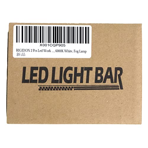 RIGIDON 2 Pcs Led Work Light, 5 inch 42W Spot Beam, 12V 24V Driving Lights Lamp for Car Off road Boat Truck 4x4 SUV ATV Tractors Excavator, 6000K White, Fog Lamp