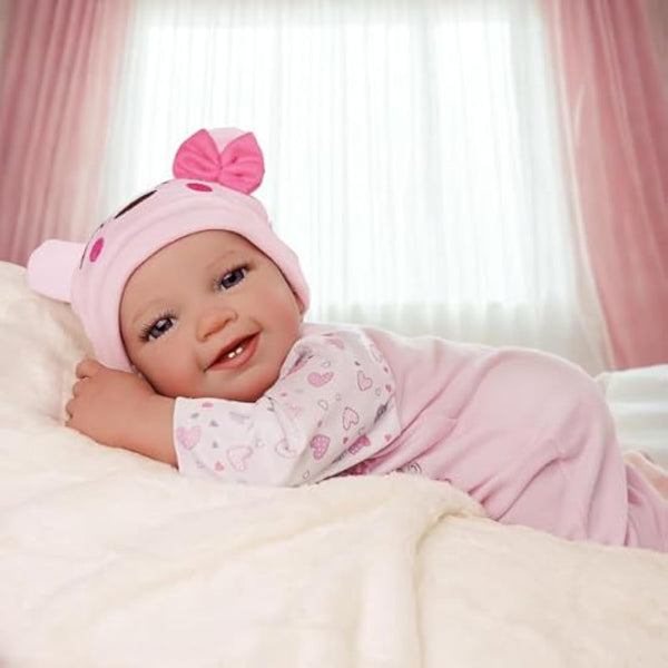 BABESIDE Lifelike Reborn-Baby Dolls 20 Inch Realistic Baby Dolls Softness Body Real Life Newborn Baby Doll Girl Lovely Awake with Gift Box for Kids Birthday & collecting (Leen) Silicone Vinyl Limbs