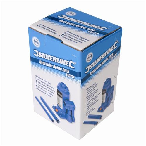 Silverline Hydraulic Bottle Jack 6 Tonne (457050), BLUE