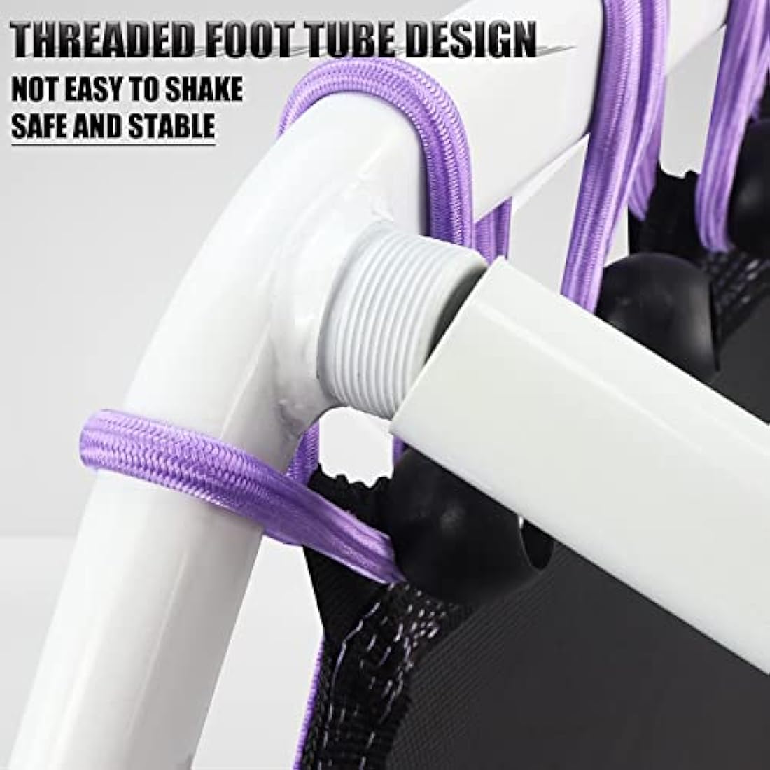 Gielmiy Fitness trampoline, 48" Silent Mini Trampoline Bungee Rebounder Jumping Cardio Trainer Workout for Adults - Maximum Load 150 kg