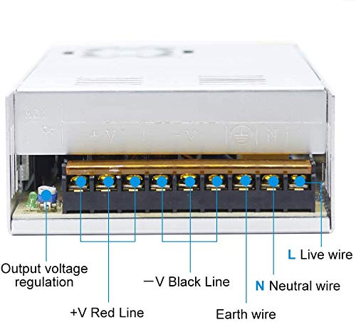 inShareplus 24V 18.75A 450W, DC Universal Regulated Switching Power Supply, 110/220V AC to DC 24 Volt LED Driver, Converter, Transformer for LED Strip Light, CCTV, Computer Project, 3D Printer