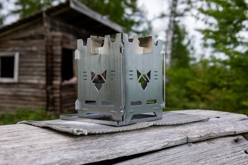 FENNEK Hobo Premium, the foldable outdoor cooker made of heat-resistant stainless steel, XL set with extensive accessories, made in Germany