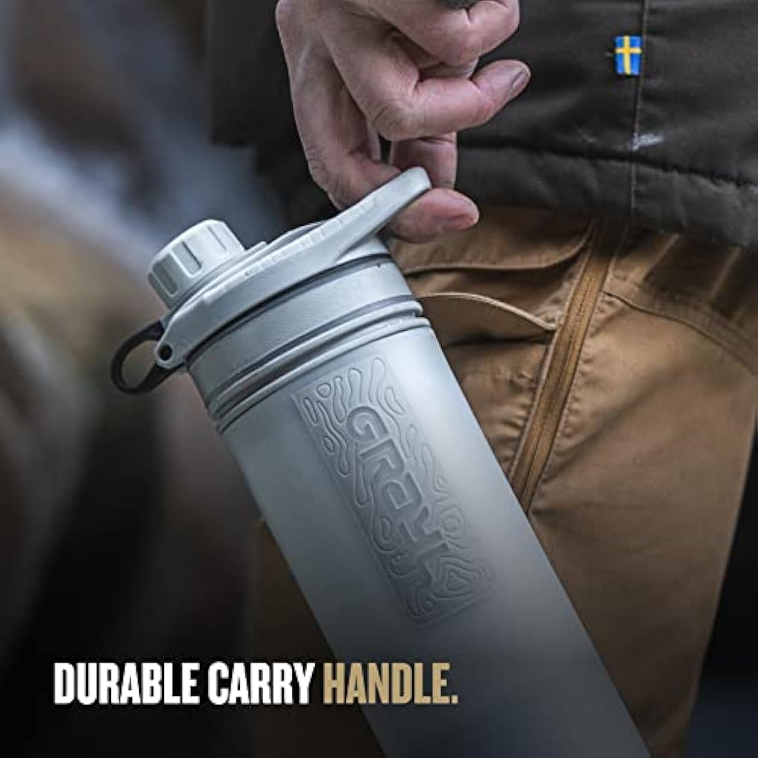 Grayl GeoPress Water Purifier Bottle - Peak White