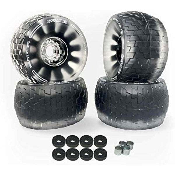 IWONDER Cloud Wheel 120mm Discovery Electric Skateboard Wheels Patented Damping Foam Core All Terrain Off Road Translucent Urethane Longboard Wheels（Not Applicable to Hub Motor