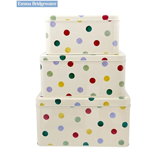 Emma Bridgewater - Polka Dot Original Set of 3 Square Cake Tins