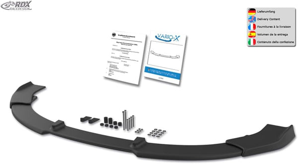 Front spoiler Vario-X compatible with Opel Astra K HB 2015-2021 (PU)