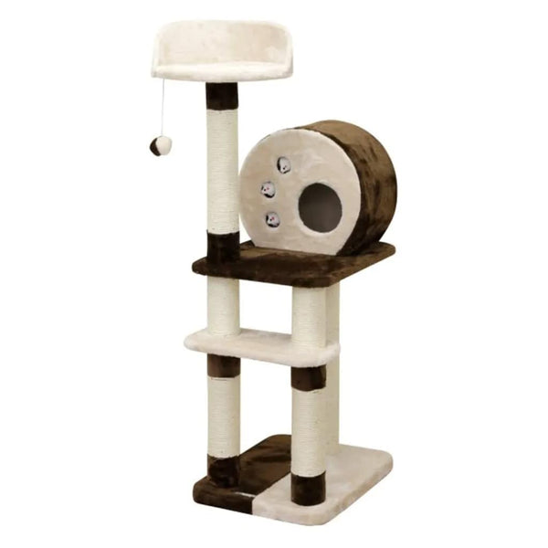 Kerbl Cat Planet-X Scratch Tree, 127 cm, Brown/Beige