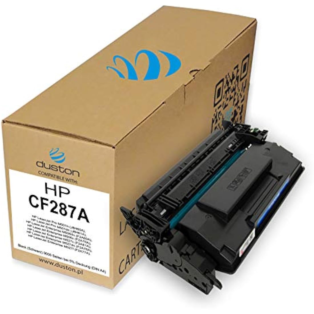 duston 2x CF287A, 87A black toner compatible with HP LaserJet Pro M501 Enterprise M506 M527