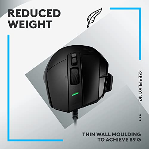 Logitech G G502 X PLUS LIGHTSPEED Wireless RGB Gaming Mouse - Optical mouse with LIGHTFORCE hybrid switches, LIGHTSYNC RGB, HERO 25K gaming sensor, compatible with PC - macOS/Windows - Black