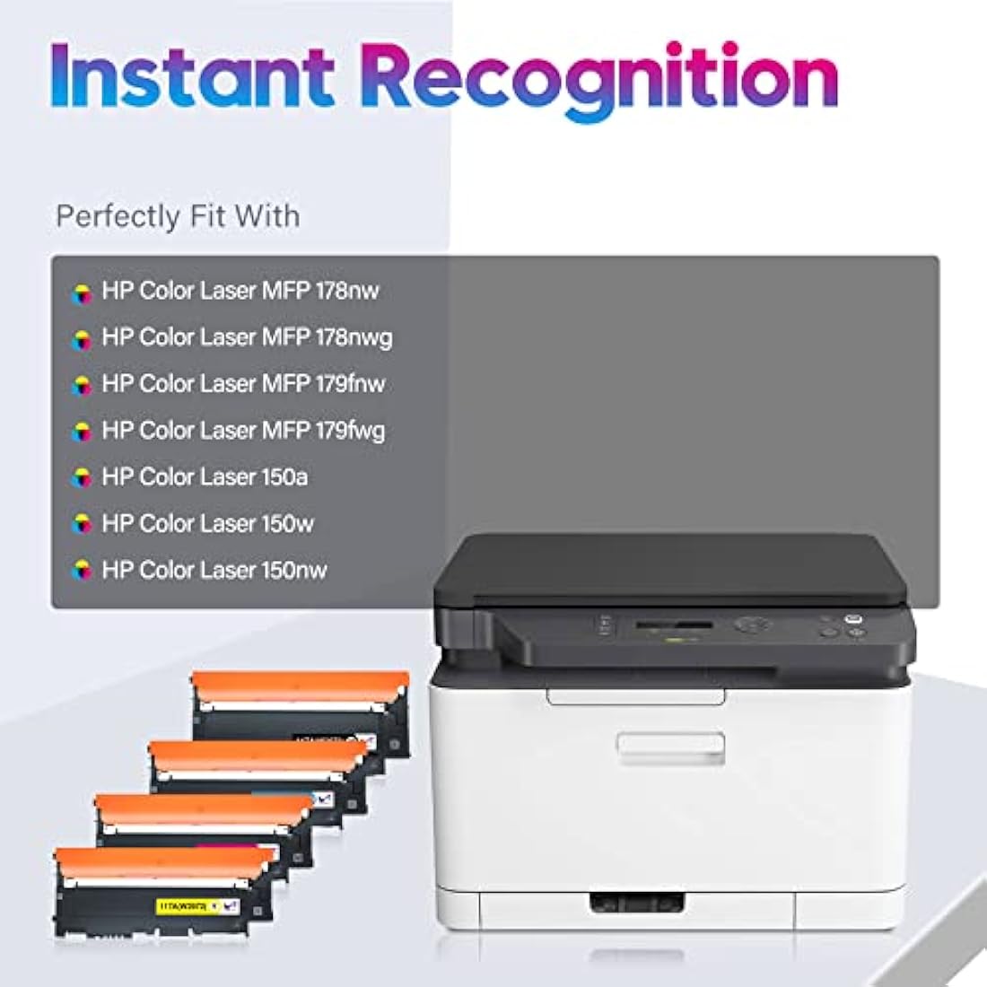 117A Compatible Toner HP Colour Laser MFP 179fwg HP 117A Toner Set Toner HP Colour Laser MFP 178nwg HP Color Laser MFP 178nw Toner MFP 179fnw 150a 150nw W2070A W2071A W2072A (Black Cyan Yellow