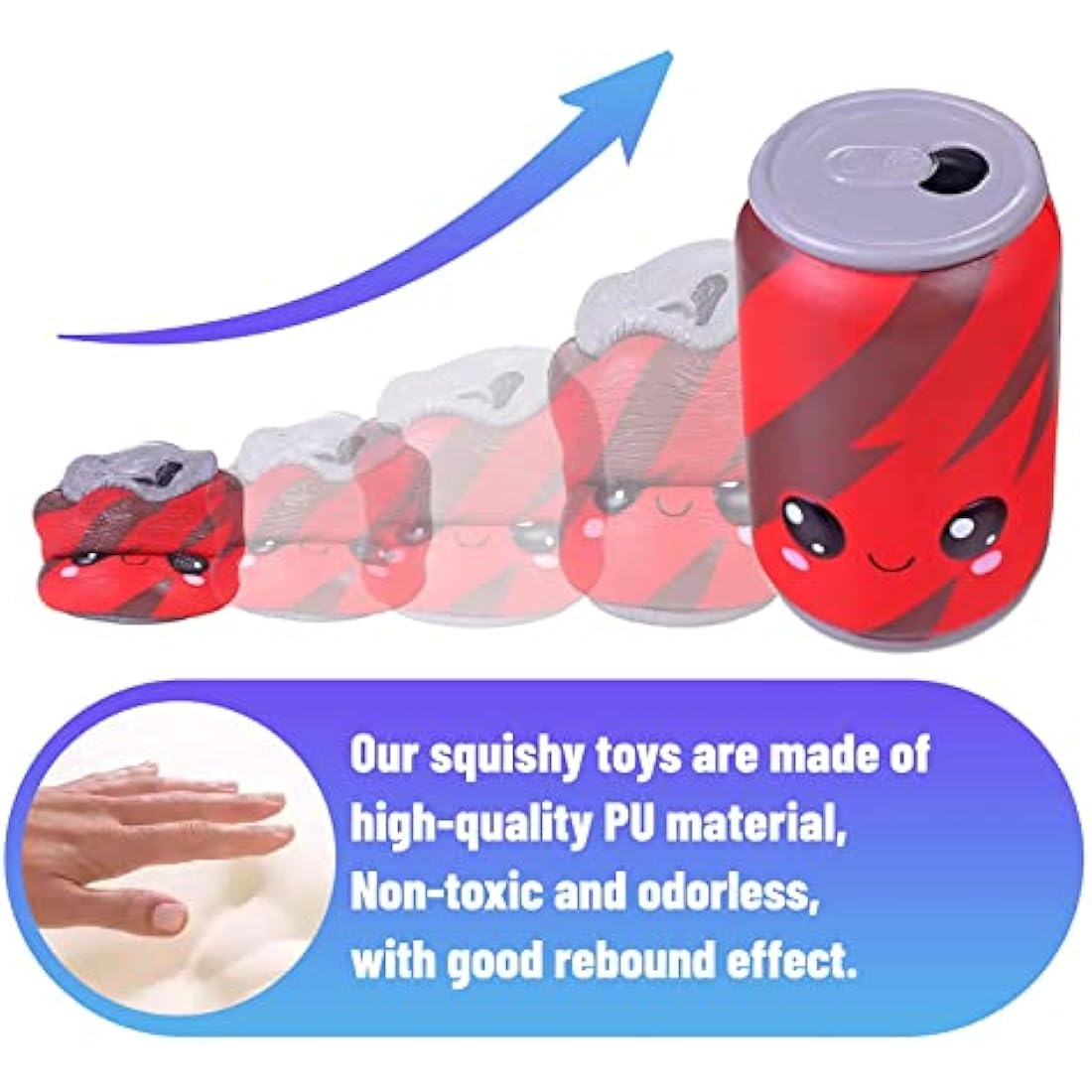 Anboor 4.7" Squishies Cola Slow Rising Super Soft Scented Kawaii Animal Squeeze Toys Stress Relief Collection