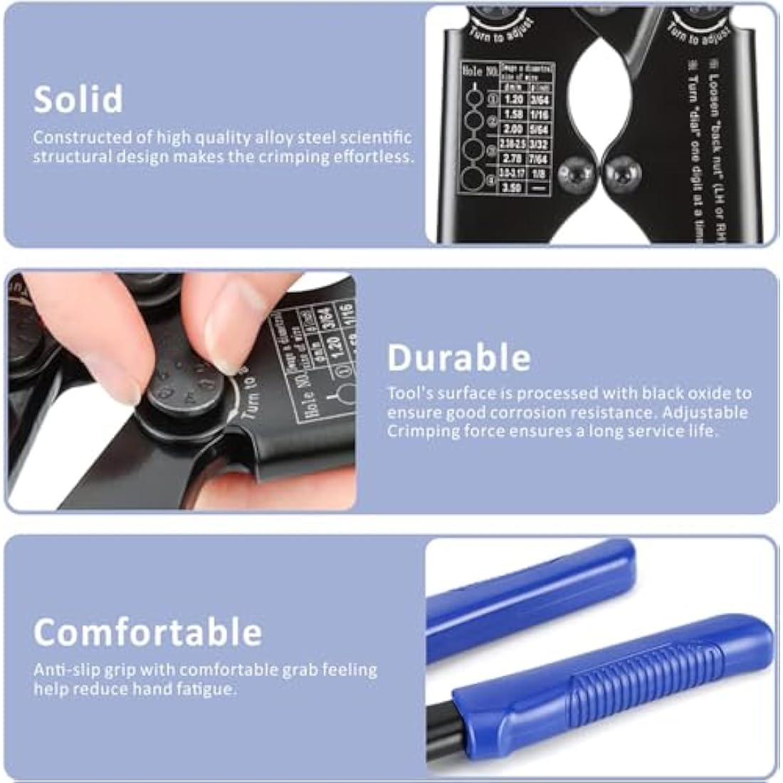 iCrimp Wire Rope Crimping Tool Kit with 330 Loop Sleeves and 45 Stainless Steel Thimbles, Built-in Cable Cutter, Heavy Duty Swager for Fishing, Cable Railing, Decking, and Outdoor Use