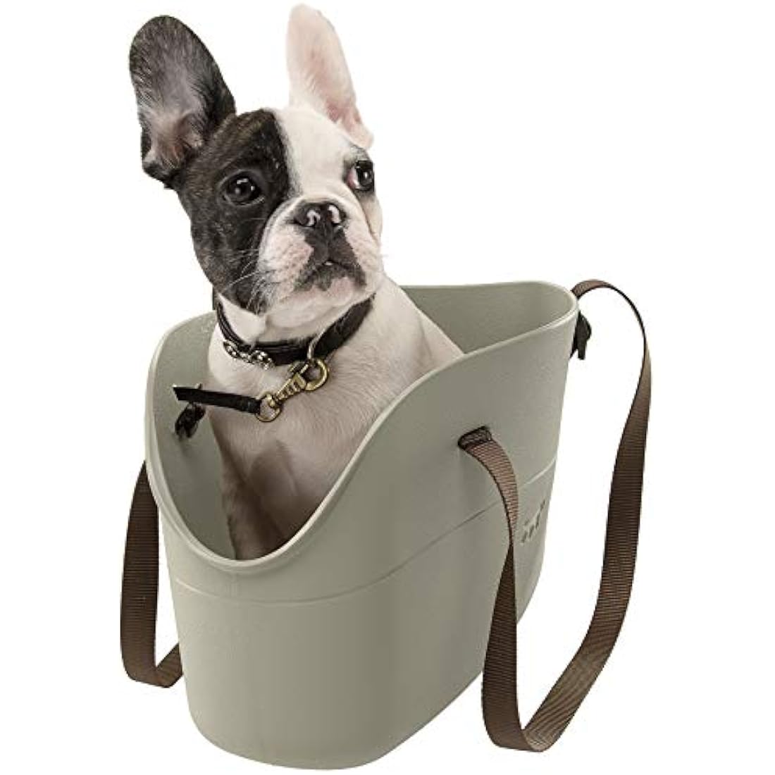 Ferplast Carrier bag for small dogs WITH-ME, EVA, Soft rubber plastic, washable, Adjustable handles, Safety belt included, 21.5 x 43.5 x h 27 cm Black