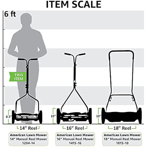 American Lawn Mower 1204-14 14-Inch 4-Blade Push Reel Lawn Mower