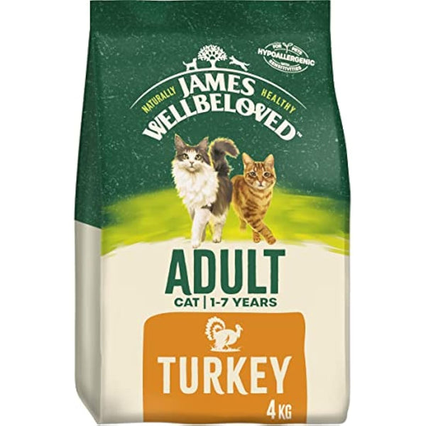 James Wellbeloved Adult Turkey 4 kg Bag, Hypoallergenic Dry Cat Food