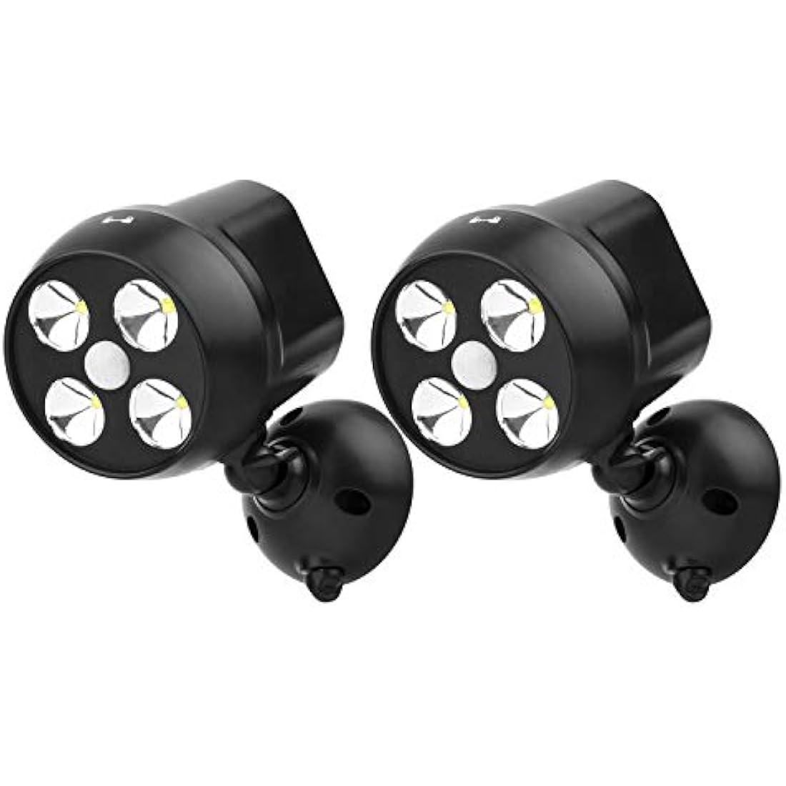 NICREW Battery Powered Outdoor LED Security Light 2-Pack, PIR Motion Sensor Spotlight, Weatherproof Outdoor Wall Light for Gardon Walkways