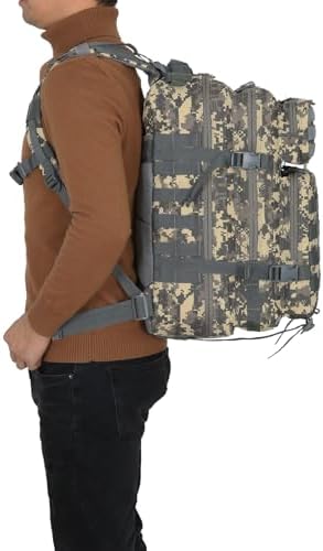 Doshwin 40L Military Backpack Tactical Army Assault Pack Molle Camo Rucksack for Camping Trekking Travel Hiking