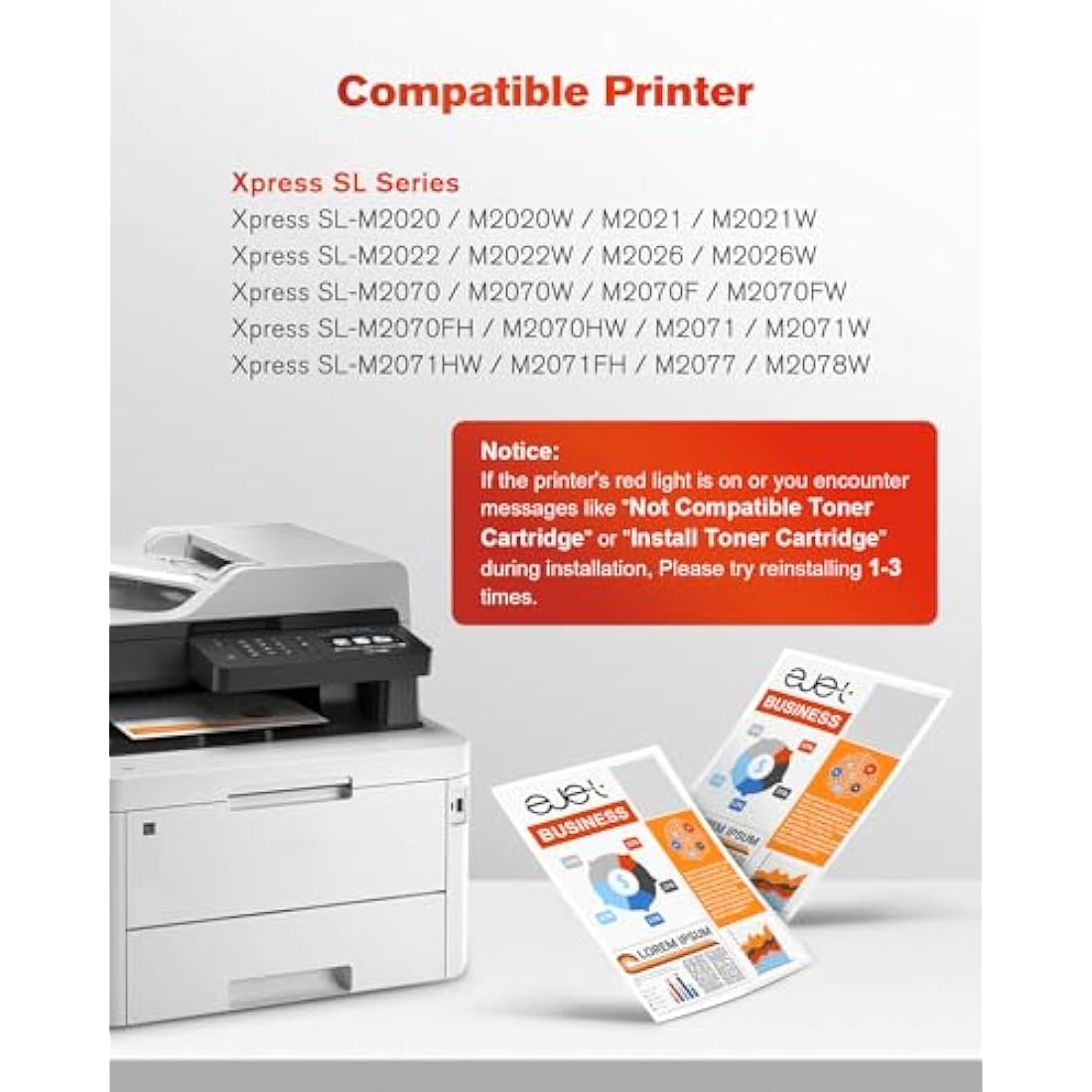 ejet Compatible Toner Cartridge Replacement for Samsung MLT-D111S D111L for Xpress M2026W M2026 M2070W M2070 SL-M2026 SL-M2070 SL-M2026W SL-M2070W M2070FW M2020 M2022 M2020W M2022W (Black, 3-Pack)