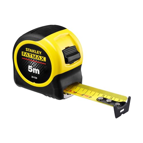 STANLEY Tape Measure Blade Armor 8 M Metric Shock Resistant with Mylar Coating and Cushion Grip 0-33-728