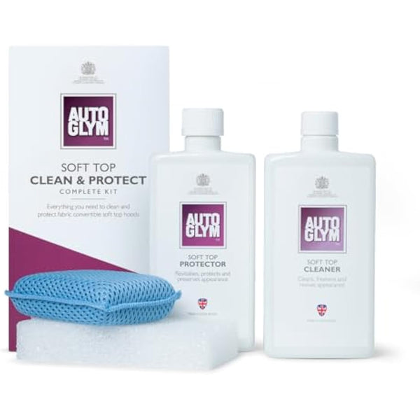 Autoglym Convertible Soft Top Clean & Protect Complete Kit - Convertible Roof Cleaner, Protector and Waterproofer - Fabric and Canvas Soft Top Moss, Mould & Stain Remover - Car Canvas Repair & Restore