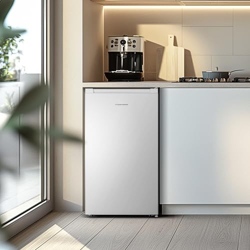 Fridgemaster MUR4545 Small Table Top 45cm Mini Fridge - 45 L - Mechanical Control with Adjustable Thermostat - Reversible Door - 39 dB Low noise - Broad Climate Design - White - E Rated
