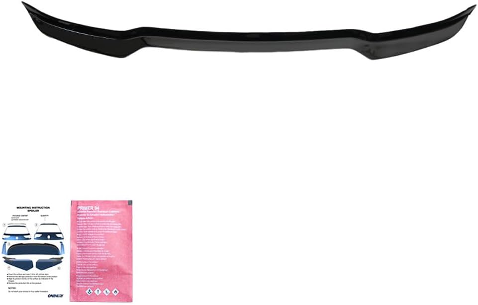 Oneway Roof Spoiler (Cap) compatible with Audi Q5 (FY) S-Line Facelift 2020-2024 excl. Sportback - Gloss black