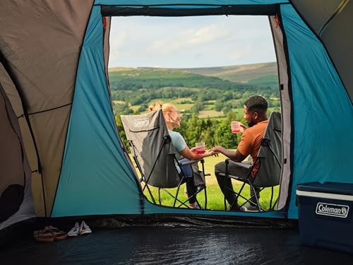 Coleman Waterfall 5 Family Tent | 5 Man Dome-Tunnel Hybrid Tent with Separate Living And Sleeping Area | Easy To Pitch | 5 Person Camping Tent | 3000mm Waterproof | with Sewn-in Groundsheet